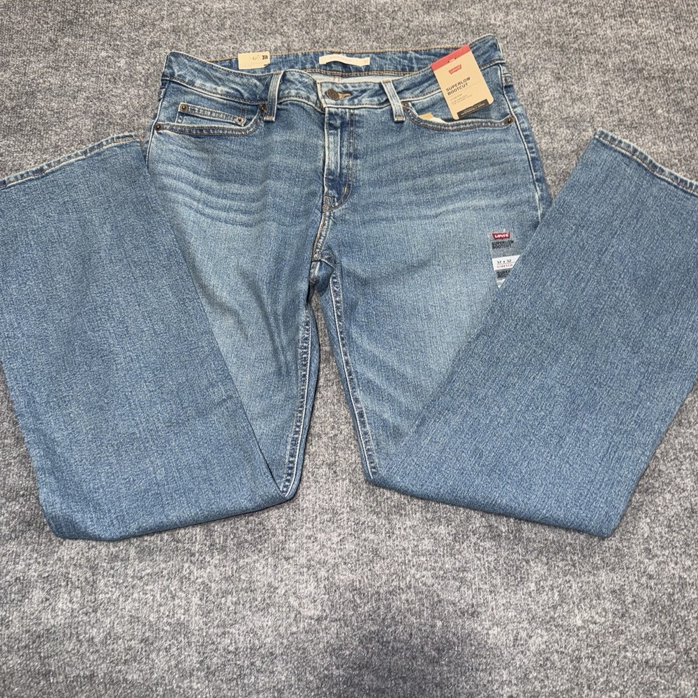 Levis Superlow Bootcut Jeans Womens 32X32 Stretch Low Rise Denim NEW
